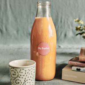 Gazpacho en botella de cristal de 1 litro. www.mybasket.es