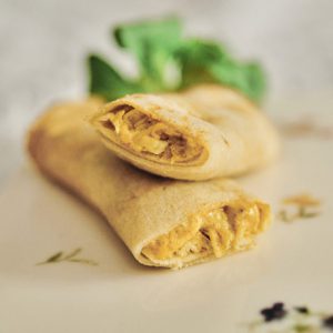 Mini crepes de pollo al curry (4 uds). www.mybasket.es