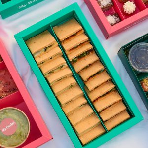 Sandwichito de mascarpone con trufa y mortadela (10 unidades)